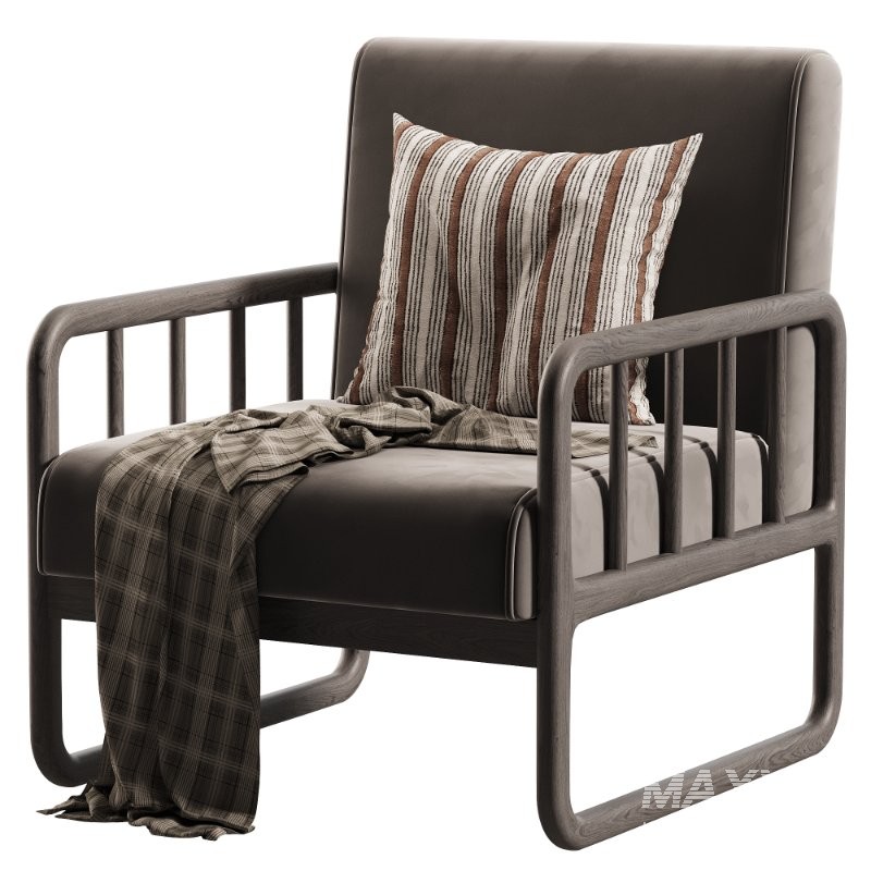 Simple Solid Color Arm Chair - Image 4