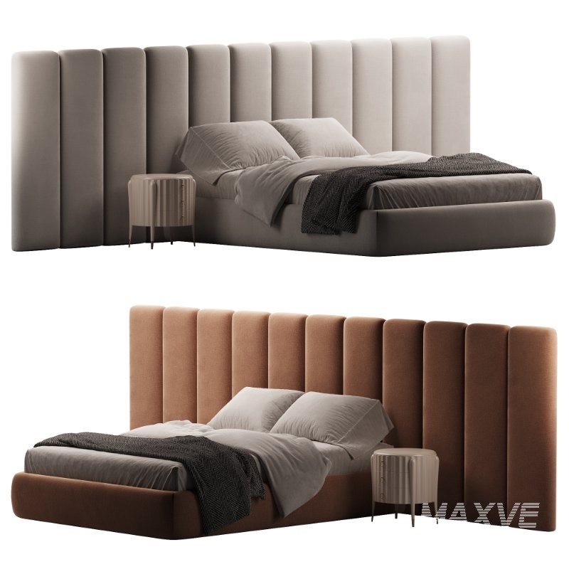 Kestrel Off White Boucle Queen Bed - Image 1