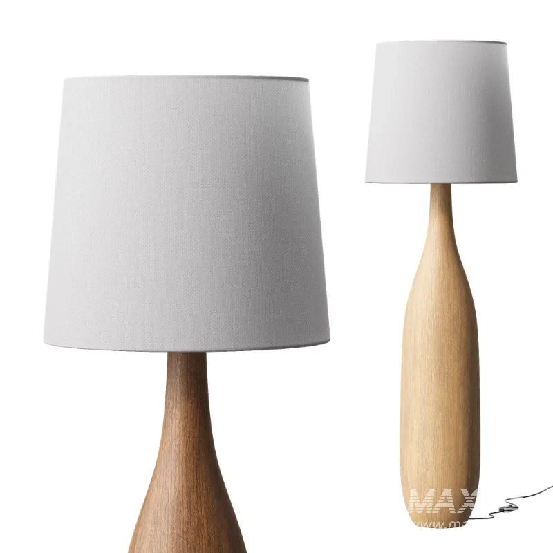 Japanese Style Solid Wood Floor Lamp - Image 3