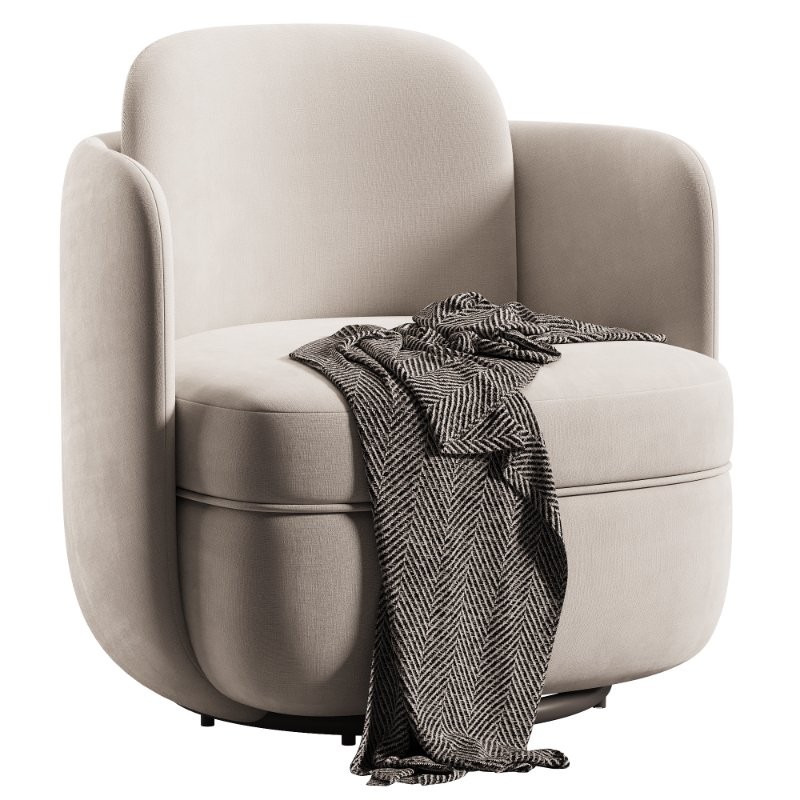 Wolfie Velvet Swivel Chair - Image 1