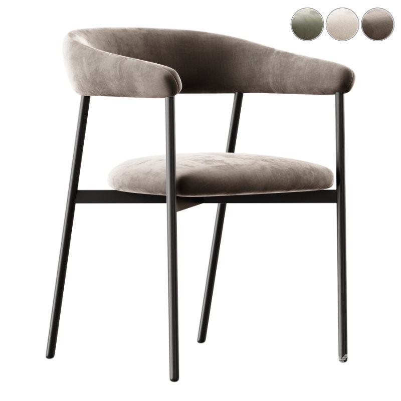 Toko dining chair light gray 2 pcs - Image 1
