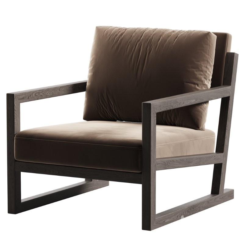 Simple Solid Color Arm Chair - Image 4