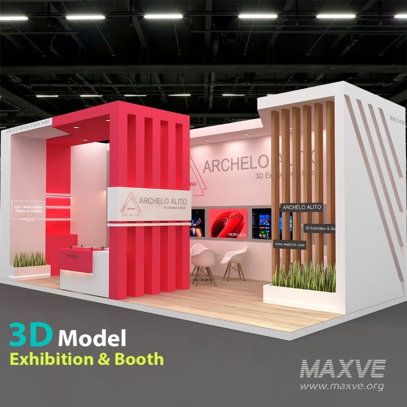 Exhibition Booth 3D Model - Image 1