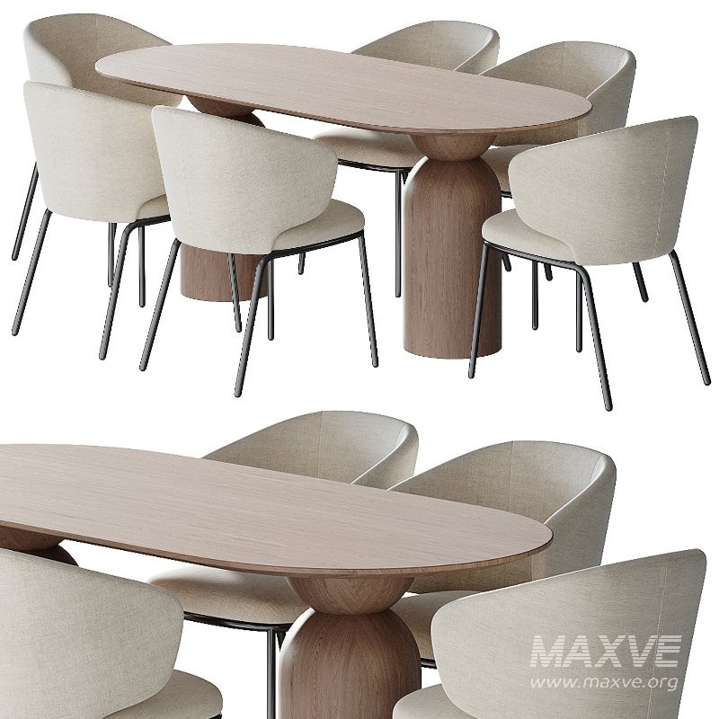 CAMPO Dining chair by skdesign and Vivante Dining Table - Image 1