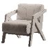 Simple Solid Color Arm Chair with Cushion Back and Light Gray - Thumbnail 7