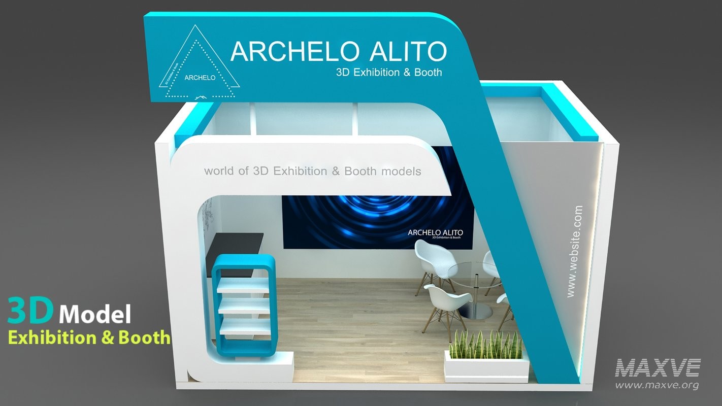 stall 3d model - Image 3
