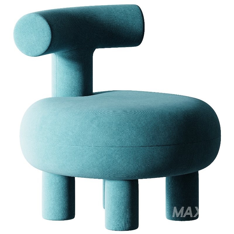Armless Wool Chair - Image 2
