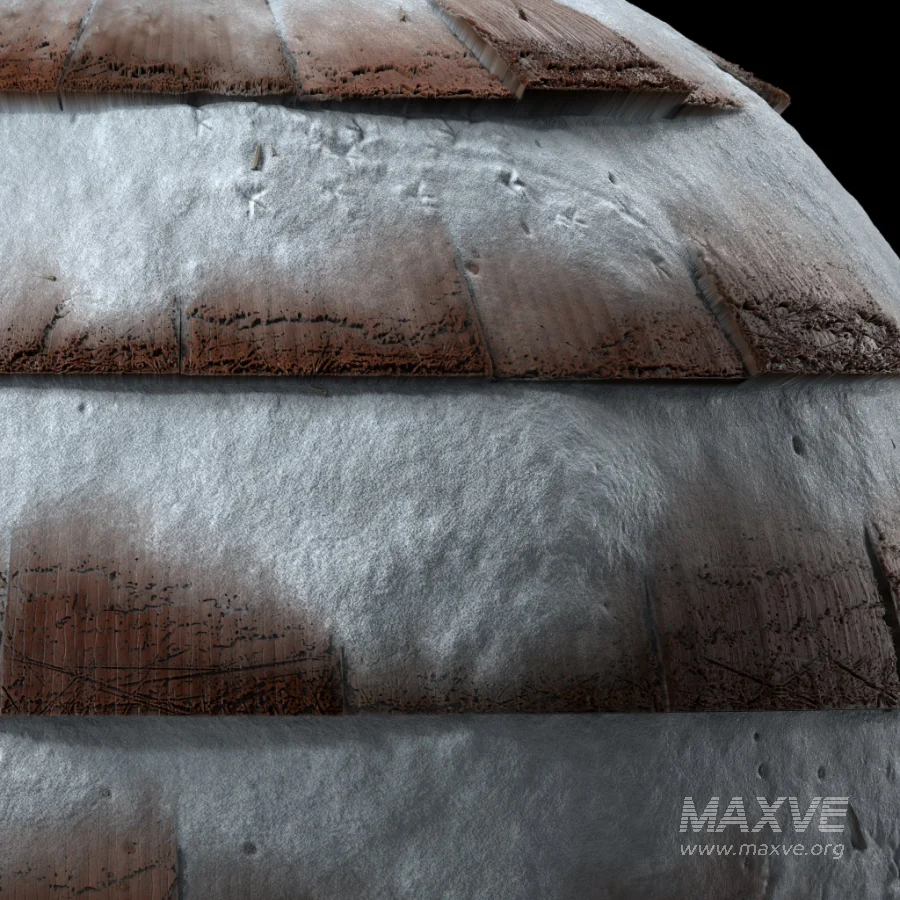 D262 Wood Roofing by Snow – Sbsar Seamless PBR 4k - Image 5