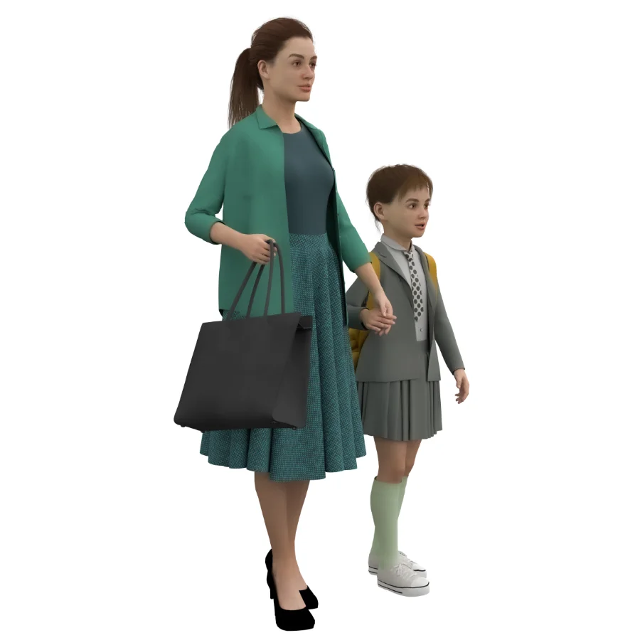 School Girl and Mother - Image 2