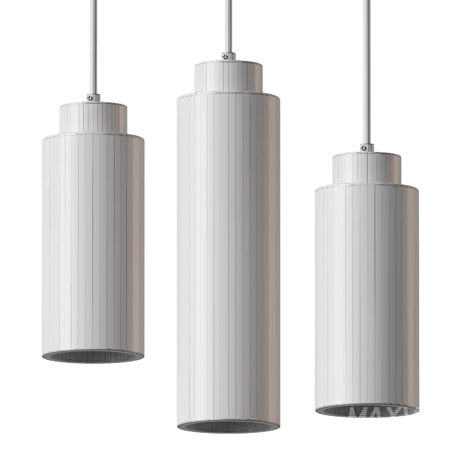 Traditional Japanese Cylinder Yellow Travertine Pendant Light - Image 3