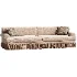 Beige Fringed Sofa Madison - Thumbnail 1
