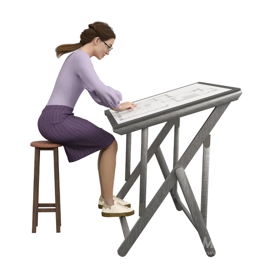 Female Engineer in 3 poses - Image 2