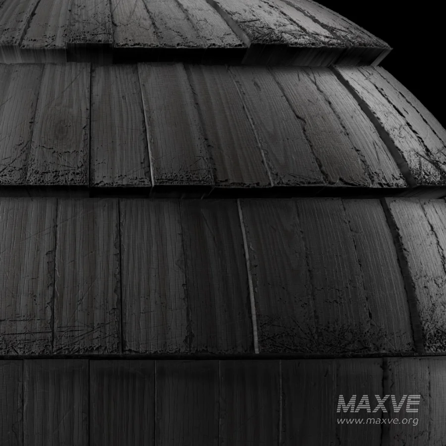 D264 Wood Roofing by Snow – Sbsar Seamless PBR 4k - Image 5