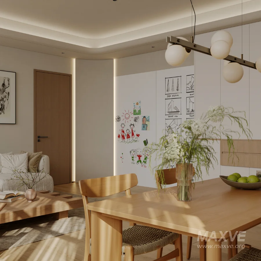 Modern living and dining room bedroom - Image 4