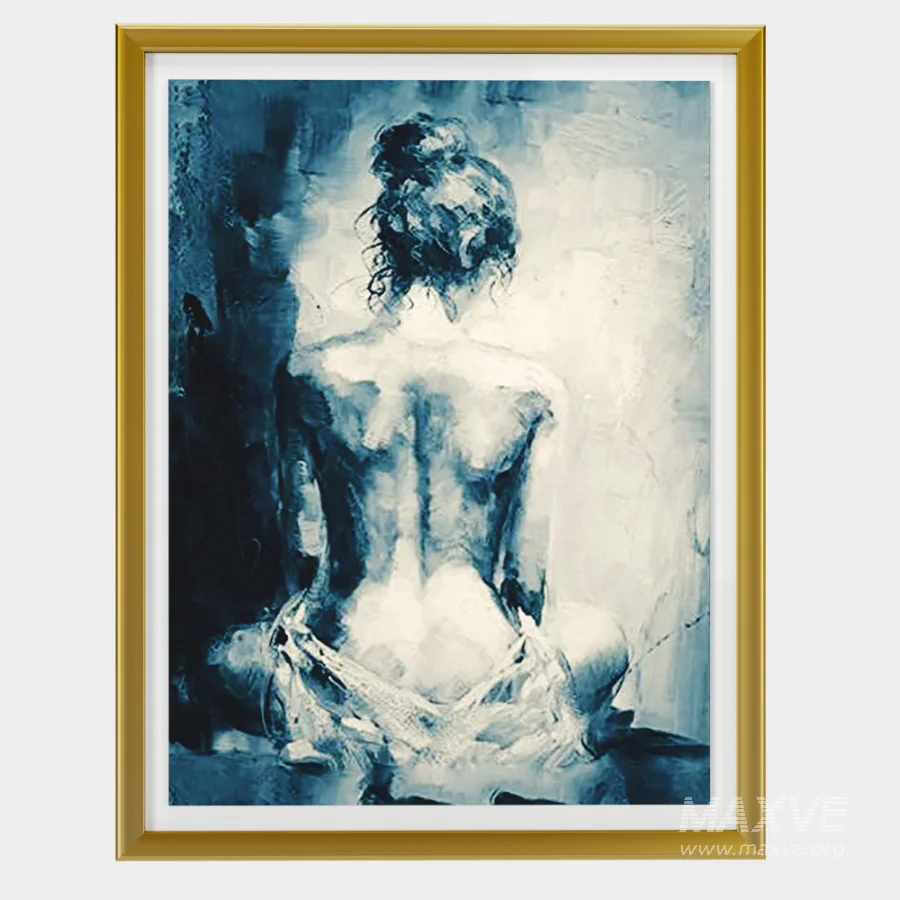 D162 abstract naked woman Love art - Image 2