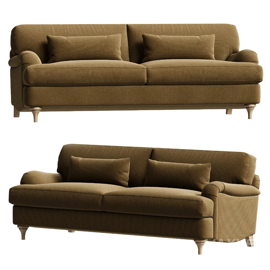 Daphnis Oatmeal Fabric Sofa 3 Seater - Image 4