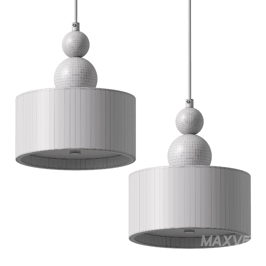 Traditional Japanese Travertine Cylinder Pendant Light - Image 5