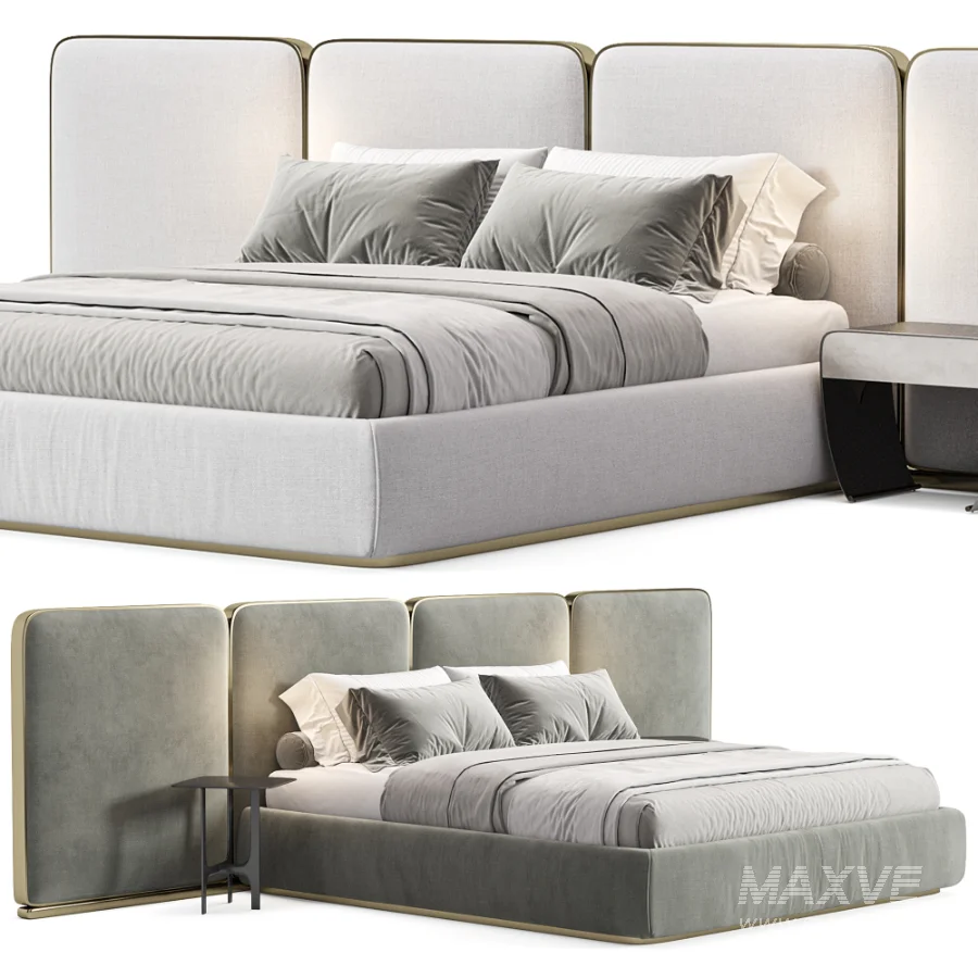 Gem Upholstered King Queen Bed 2 - Image 3