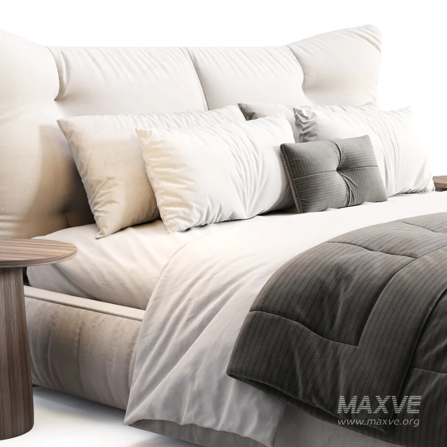 Euroa Suede Fabric Wide Upholstered Headboard Luxury Bed - Image 4