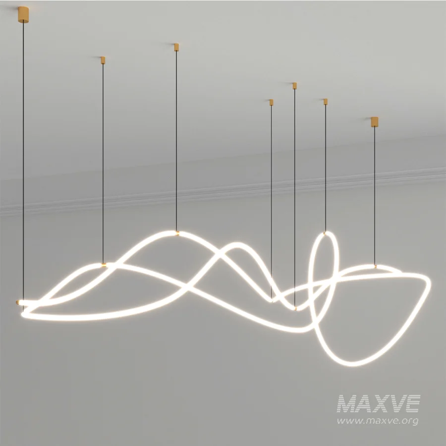 Line Art Geometry Chandelier - Image 3