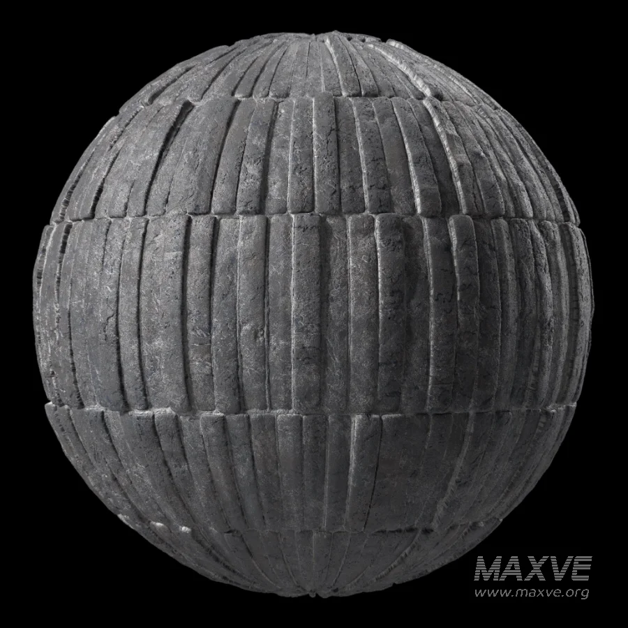 D319 Decorative Slat Stone wall – Sbsar Pbr 4k Seamless - Image 5