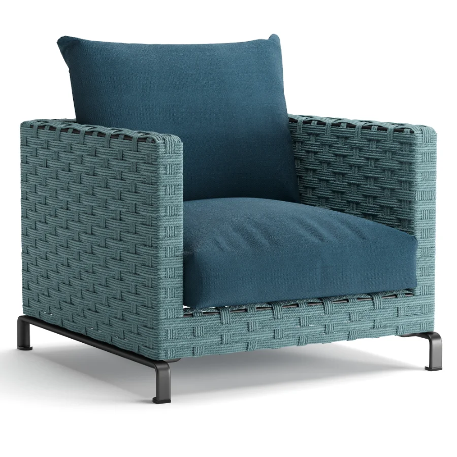 Ray Outdoor Fabric Armchair - Image 5