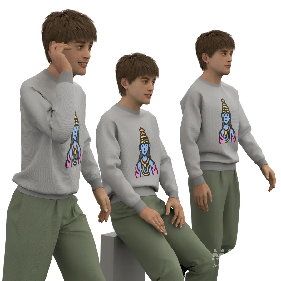 Casual Man wear a Sweatshirt - Image 2