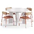 Cove Fabric Dining Chair and Mara Round Dining Table - Thumbnail 4