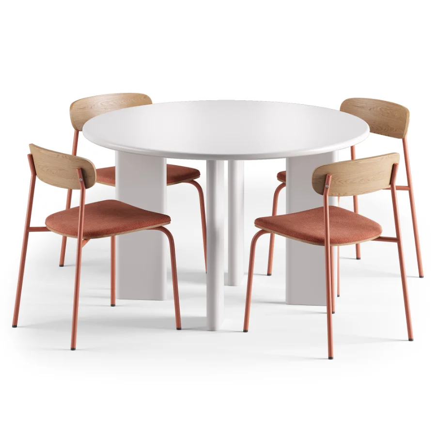 Cove Fabric Dining Chair and Mara Round Dining Table - Image 4