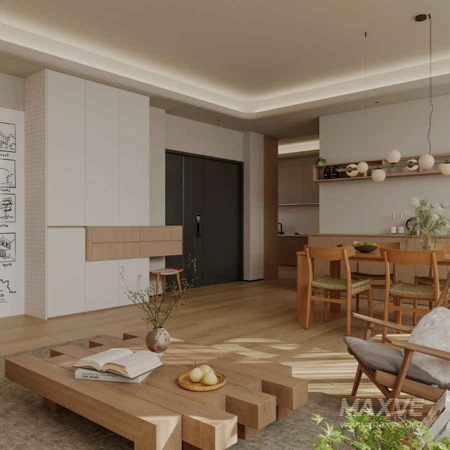 Modern living and dining room bedroom - Image 2