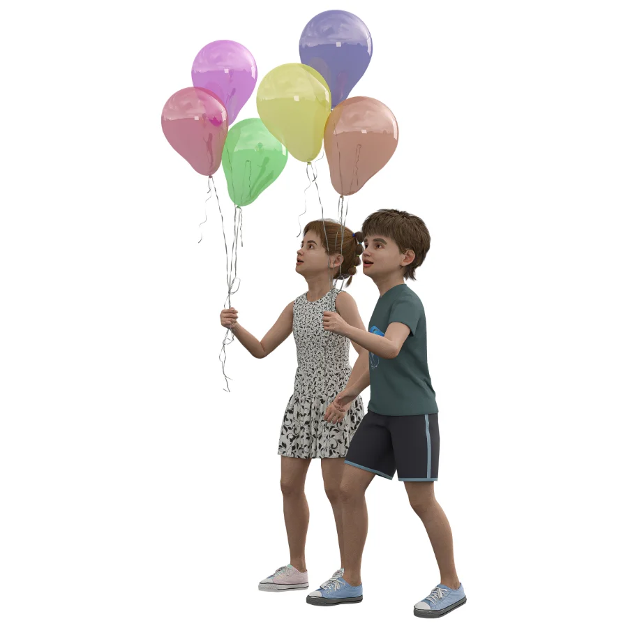 kids with balloon - Image 6