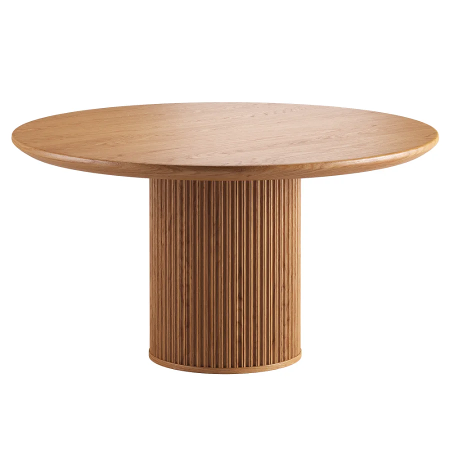 Merritt Oak Dining Chair and Davison Round Dining Table - Image 2