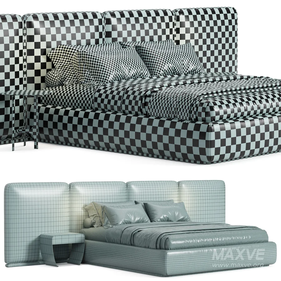 Gem Upholstered King Queen Bed 2 - Image 5