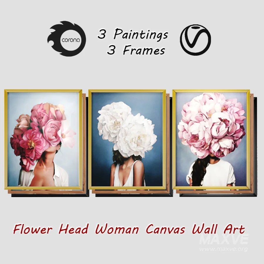 D145 27 Art Frames Flower Head And Feather Head - Image 9