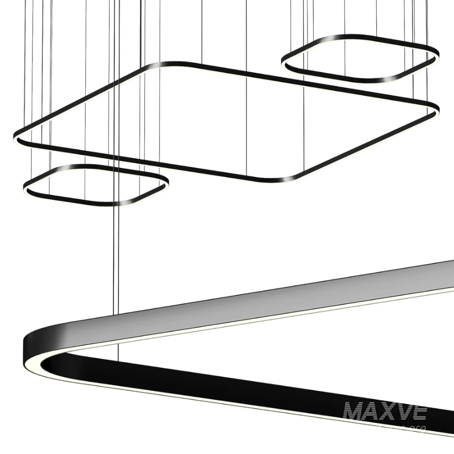 LEDS C4 Black Square Pendant Light - Image 1