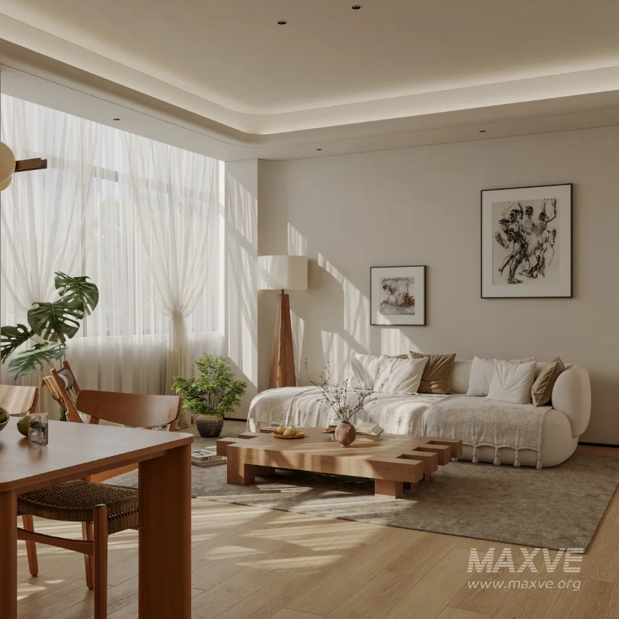 Modern living and dining room bedroom - Image 8