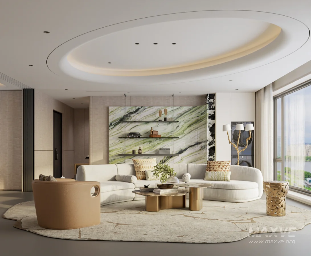 Luxury living room and dining room - Image 1