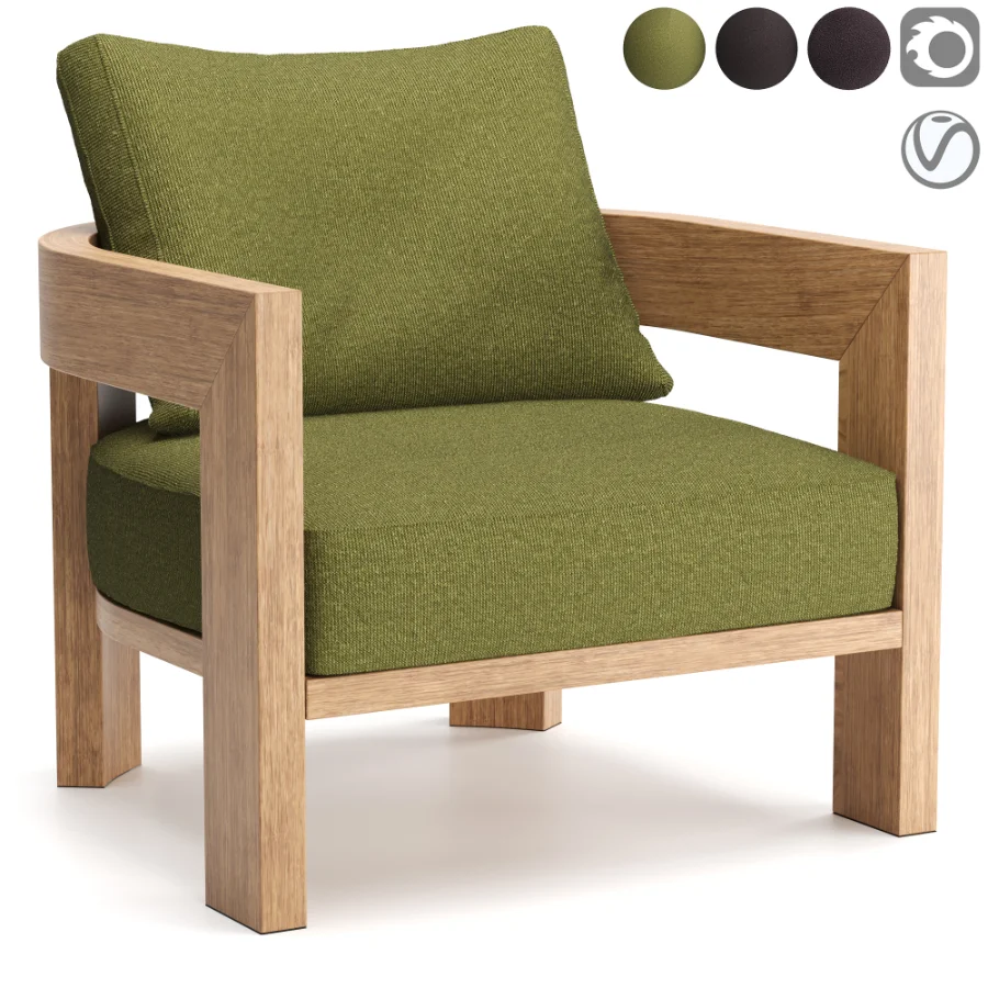 Warhol Iroko Nature Outdoor Armchair - Image 1