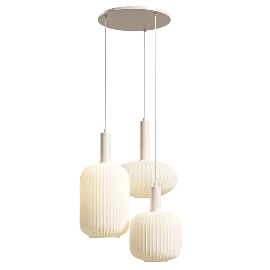 Cluster Pendelleuchte Candela aus Opalglas - Image 1