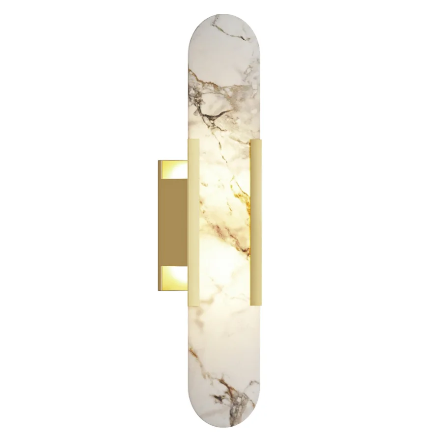 Melange Elongated Alabaster Wall Lamp - Image 2