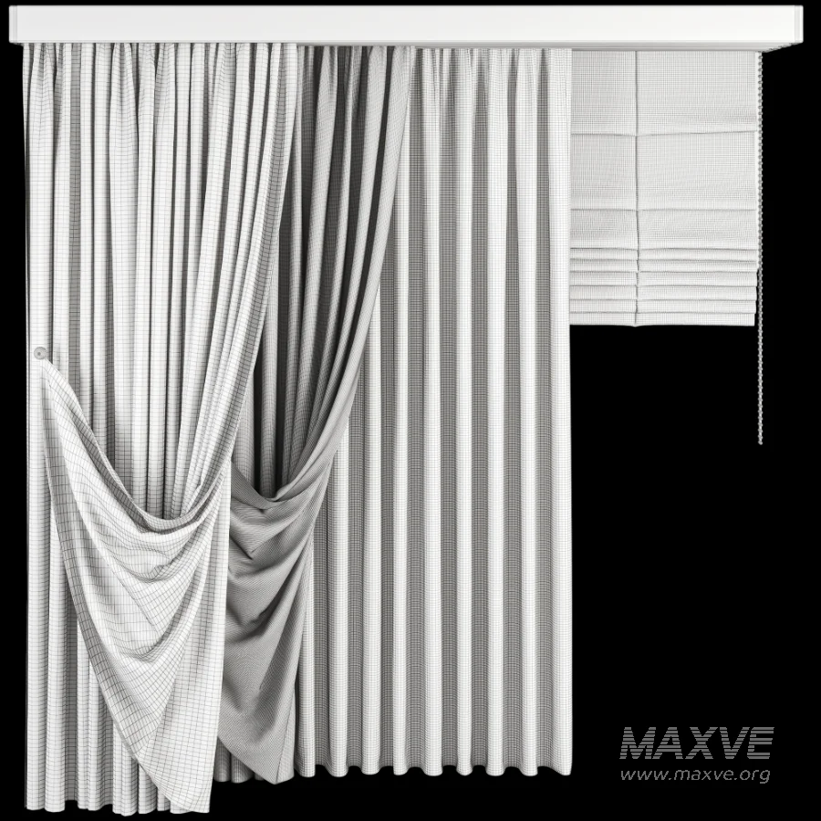 Silk and Cotton Curtain Set 101 - Image 4