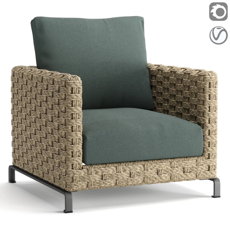 Ray Outdoor Natural Armchair - Image 5