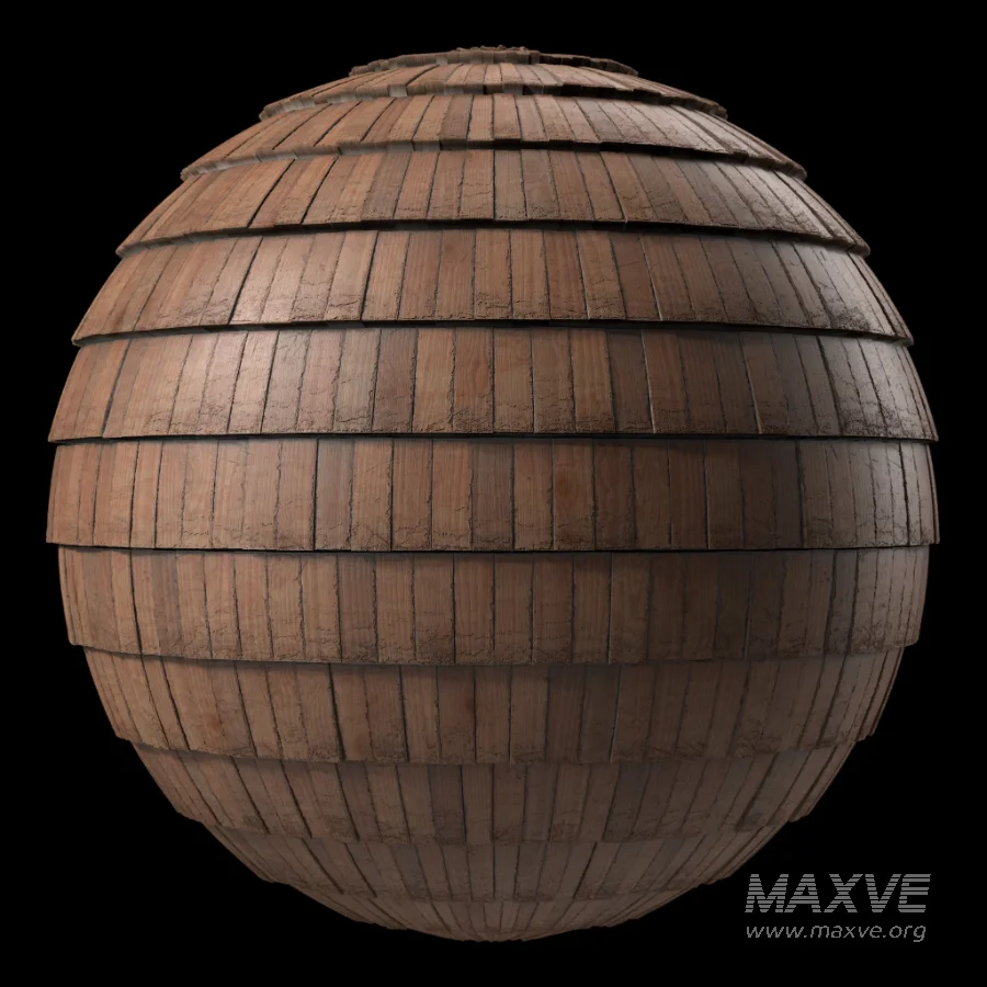 D264 Wood Roofing by Snow – Sbsar Seamless PBR 4k - Image 4