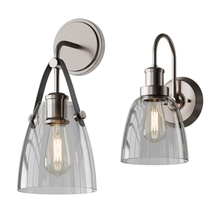 Glass and Leather And Versatile Bath Sconce - Image 6