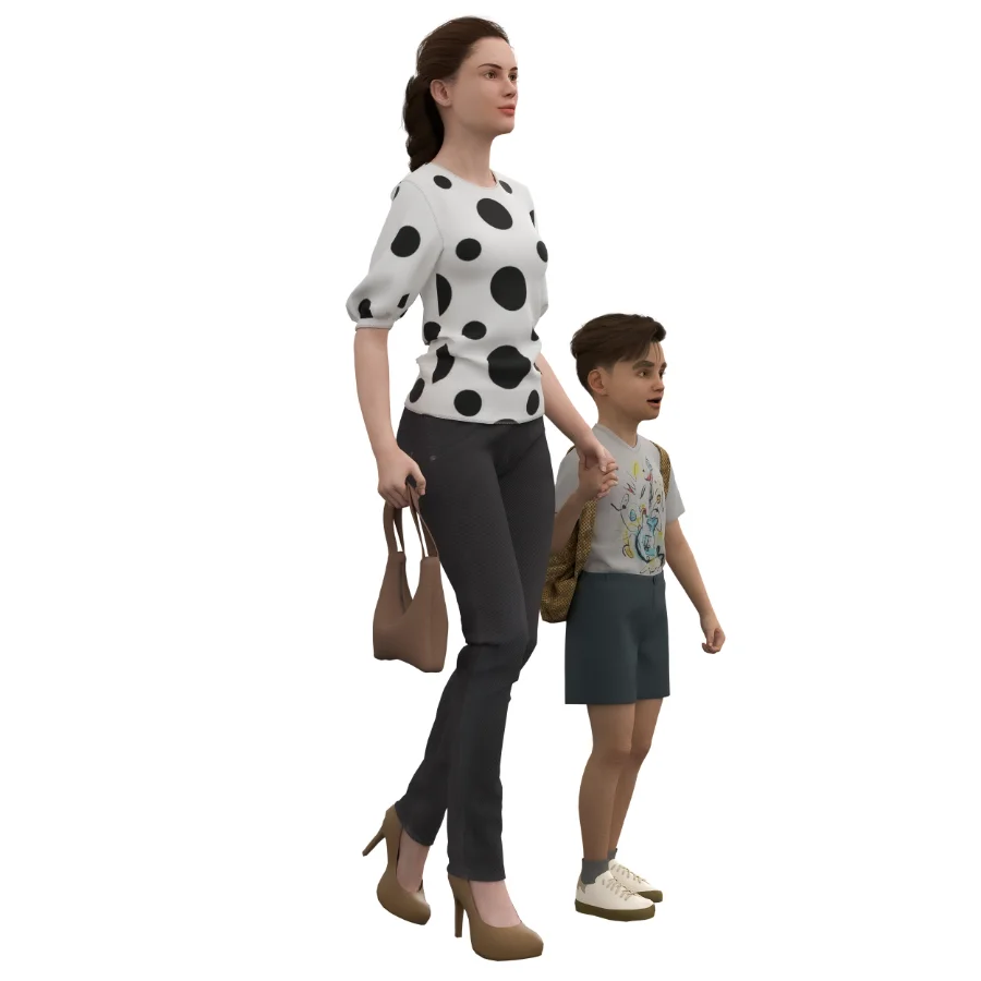 School Boy and Mother - Image 4