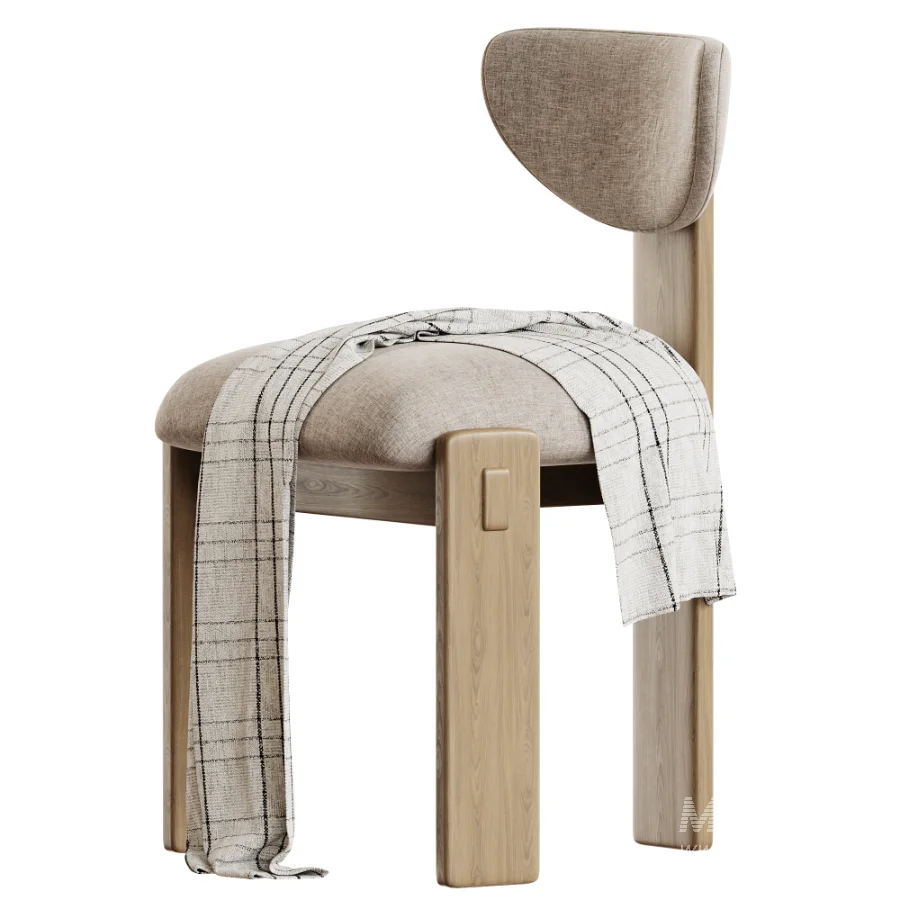 Elio Upholstered Oak Dining Chair - Image 2