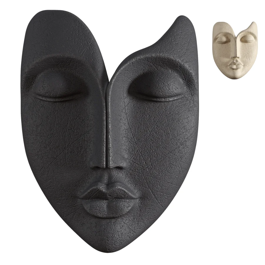 Cream Black Face Wall Art - Image 3