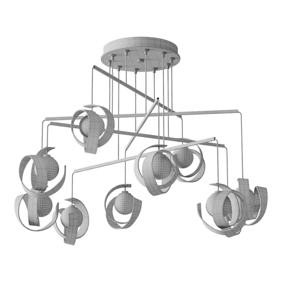 Riza 10 Light Mobile Pendant - Image 10
