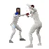 Fencing man in 2 poses - Thumbnail 4