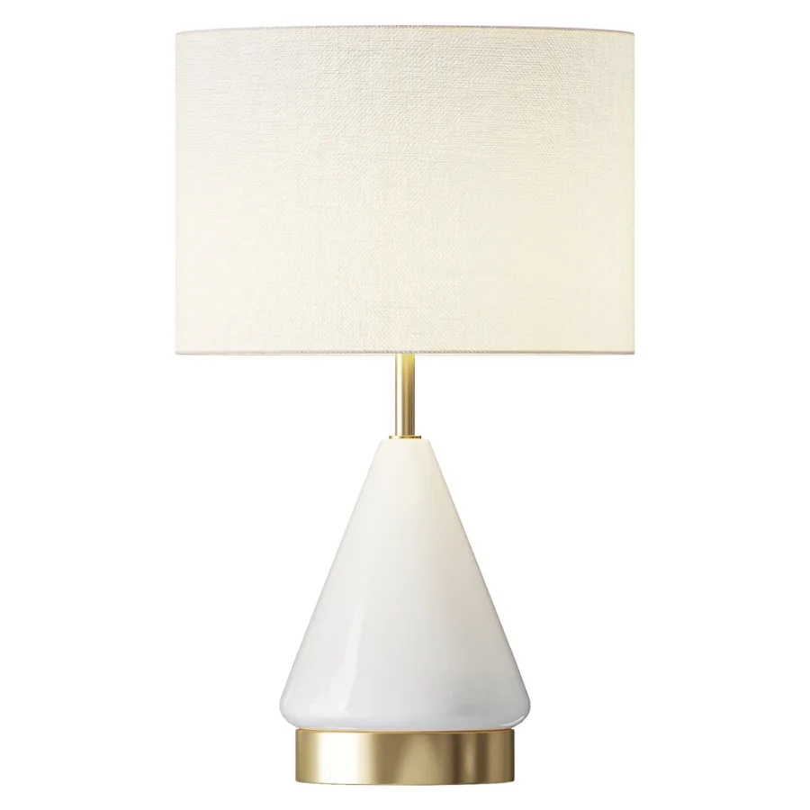 Metalized Glass USB Table Lamp - Image 1